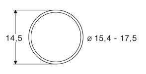 Roco 40076 - H0 Haftringsatz 15,4-17,5 mm (10 Stück)